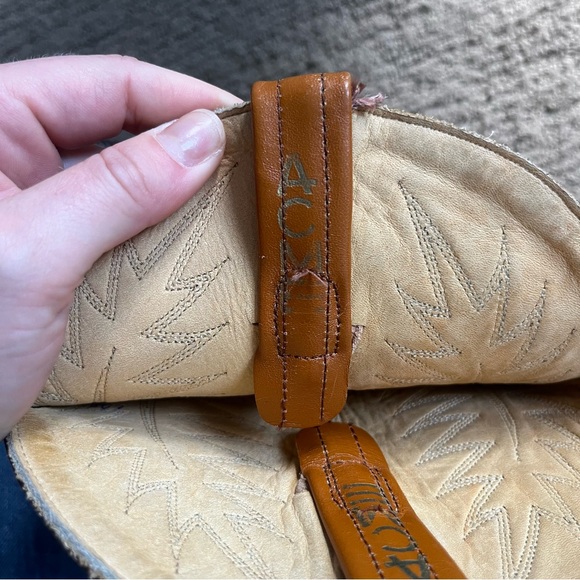 Brown Alligator Print Leather Cowboy Boots - Picture 4 of 9